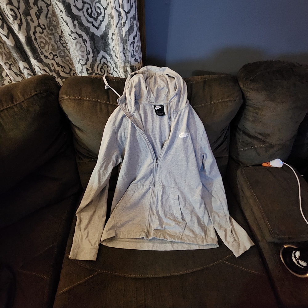 Nike Heather Gray Full-Zip Hoodie